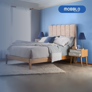 Cama Doble Mady Beige, Natural
