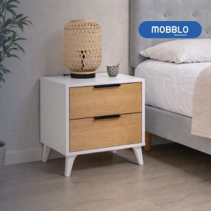 Mesa de Noche Kent Blanco Evo, Natural