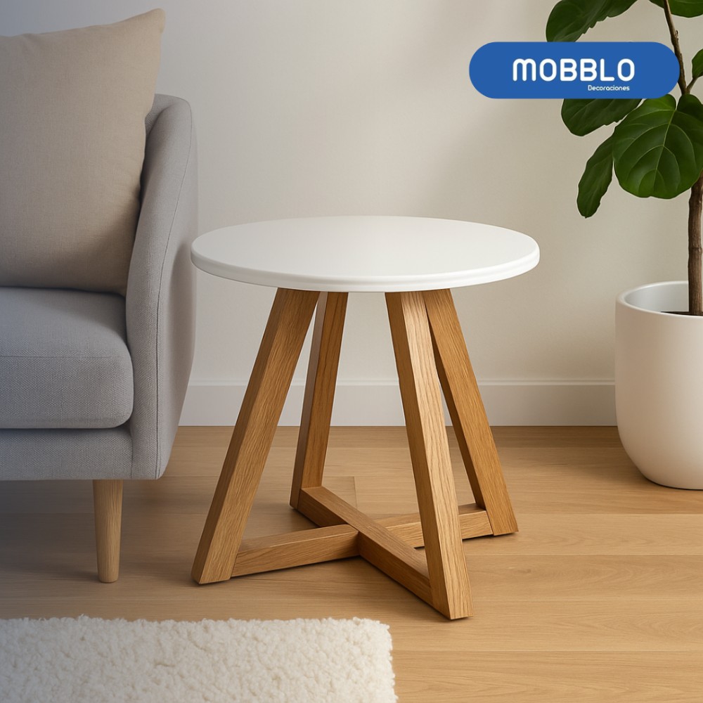 MESA DE CENTRO ROUSE BLANCO NATURAL