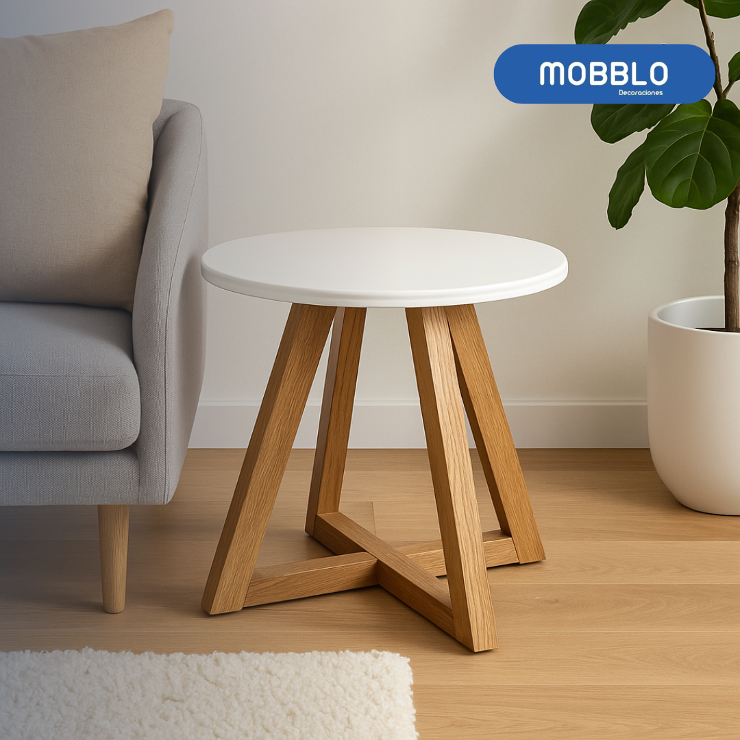 MESA DE CENTRO ROUSE BLANCO NATURAL